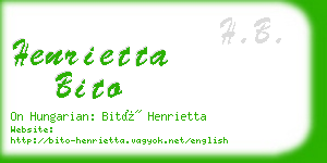 henrietta bito business card